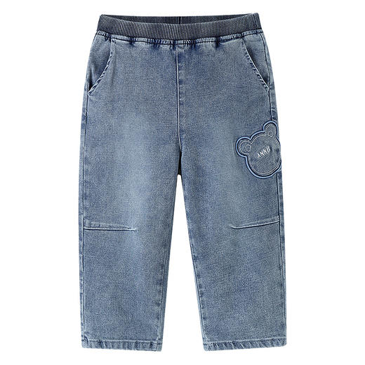 【实体店同款】男童全腰牛仔梭织长裤秋季新款安奈儿童装XB536123 商品图6