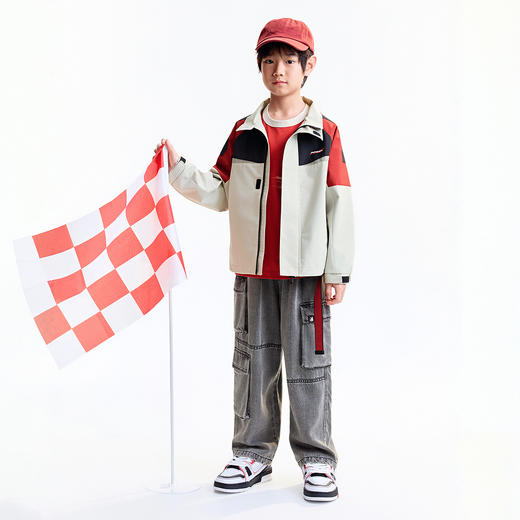 【实体店同款】男童梭织夹克外套秋季新款安奈儿童装AB535101 商品图3