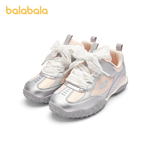 巴拉巴拉童鞋女童运动鞋芭蕾风蕾丝2025春秋新款鞋子 商品图4