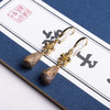 xy0419，沉香耳坠砂金镶嵌 商品缩略图5