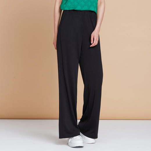 EITIE爱特爱夏季新款舒适垂坠显瘦松紧高腰休闲裤7805514 商品图3