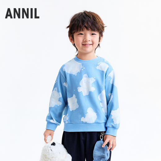 【实体店同款】男童圆领长袖卫衣秋季新款安奈儿童装XB531163 商品图0