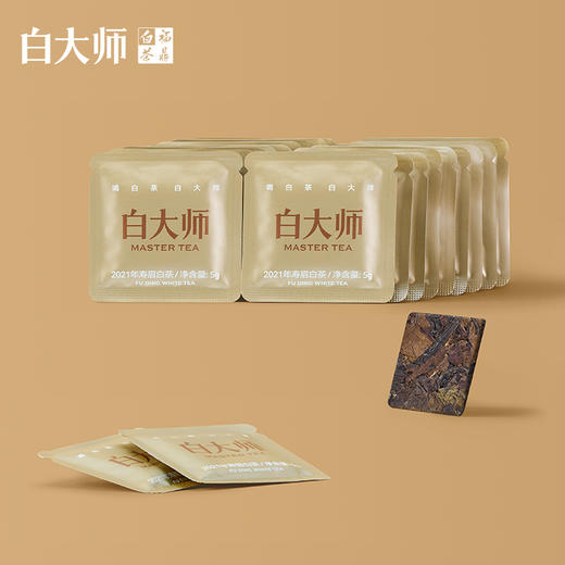 白大师白茶茶叶礼盒福鼎白茶正品2021年寿眉白茶饼干茶老白茶210g 商品图3