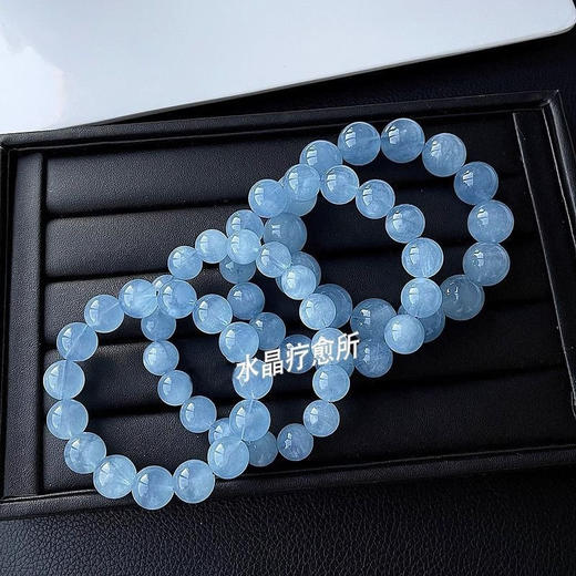 钻石豪门11000积分天然海蓝宝水晶手链（8mm） 商品图1