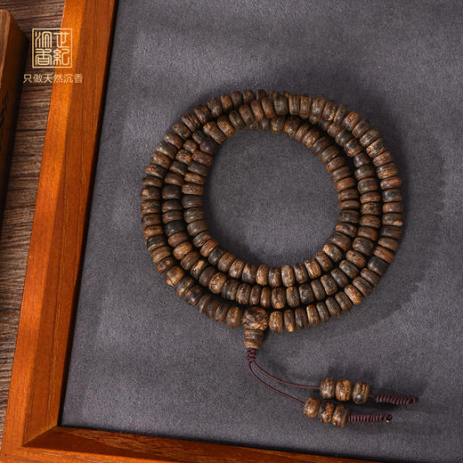 天然芽庄红土沉香桶珠 沉水级 6.6mm 18.8克 SP11751 商品图0