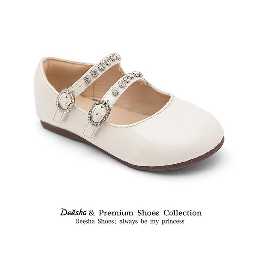 笛莎Deesha 女童童鞋2025秋新款浅口低帮皮鞋 商品图1