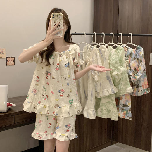 【GZ】无忧购云朵棉可拆卸胸垫睡衣家居服两件套6978（截单后3-5天发货) 商品图1