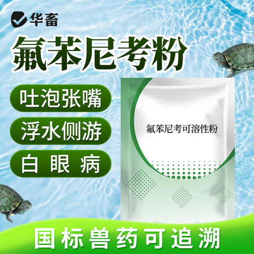 华畜乌龟药氟苯尼考治疗草龟巴西感冒肺炎鳄龟宠物龟肠胃炎脑膜炎 商品图1
