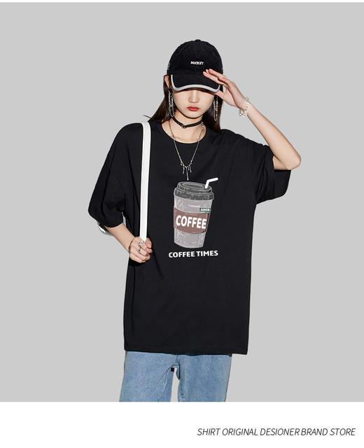 【GZ】无忧购 “清仓大促”印花短袖T恤男女同款休闲百搭圆领纯棉半袖打底衫图案款（截单后3-5天发货） 商品图3