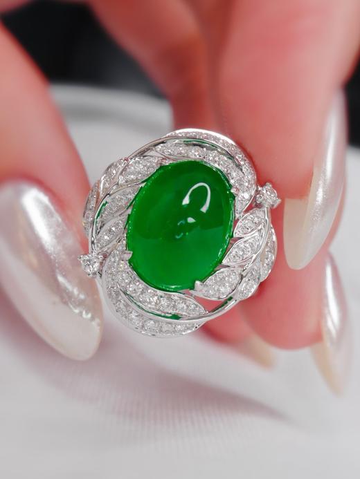 5.28ct蛋面祖母绿戒指 商品图2