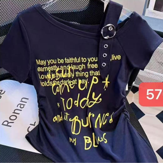 女装衣服上衣 泽西风穿搭短袖T恤-1件 163393831 商品图0