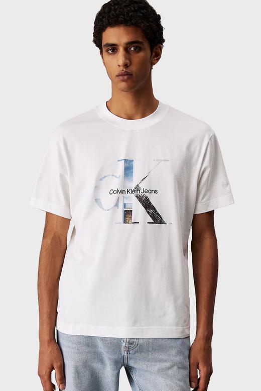 【特惠秒】Clavin Klein 男士宽松款印花logo全棉休闲短袖T恤12379 商品图0