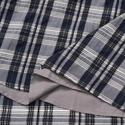 【2件9折】【Petit Bari】(多色)复古清新肌理感格纹无袖长款连衣裙 商品图4