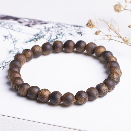 xy0417，7mm沉香素圈单圈手串 商品图2