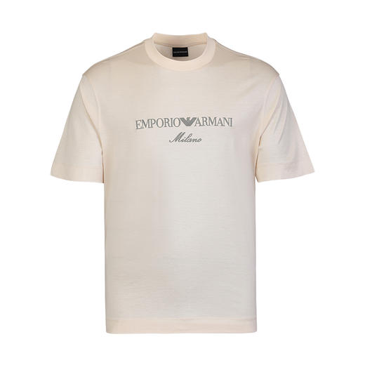 【超惠秒】Emporio Armani 男士莱赛尔棉薄款舒适百搭刺绣短袖T恤12370 商品图5