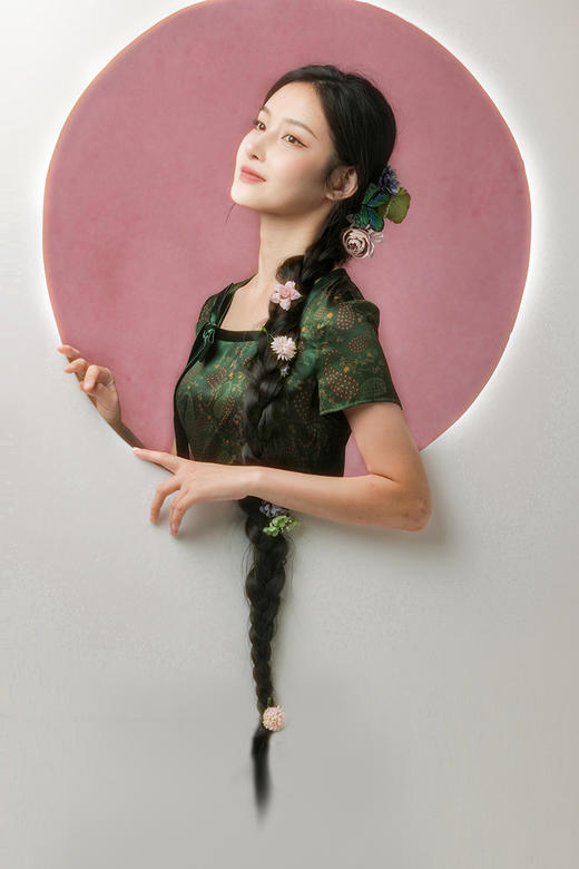 逸红颜明月优选​​「夏木·谷幽1」23姆米素绉缎香云纱，蝴蝶结小鱼尾连衣裙，复古腰果花夏日林间诗~ 商品图14