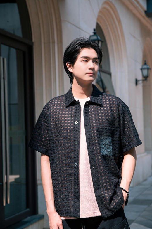 S525425426镂空针织衬衫外套 商品图0