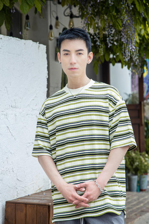 W522512350条纹短袖T恤 商品图2