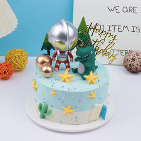 男孩生日蛋糕：奥特曼守护之光 /环球追梦 ，小朋友超喜欢！（深圳私人定制）