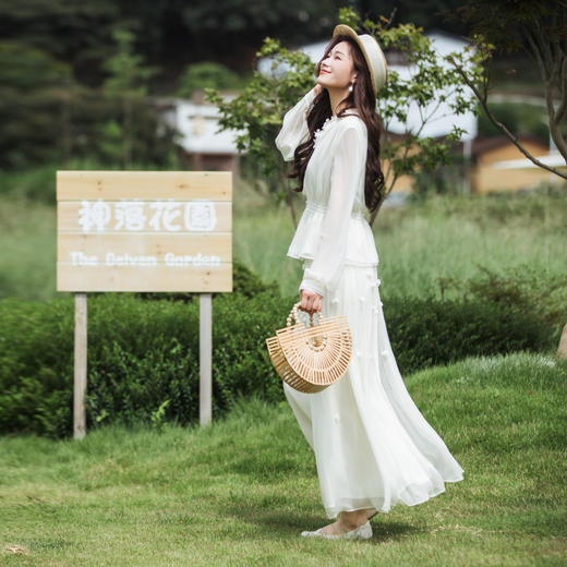 【林栖设计小店】桑蚕丝半身裙立体花朵飘逸气质2025秋季新款宽松裙子女1953028 商品图4