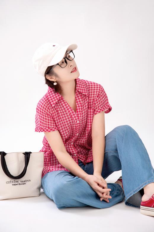 小格子短袖衬衫 商品图0