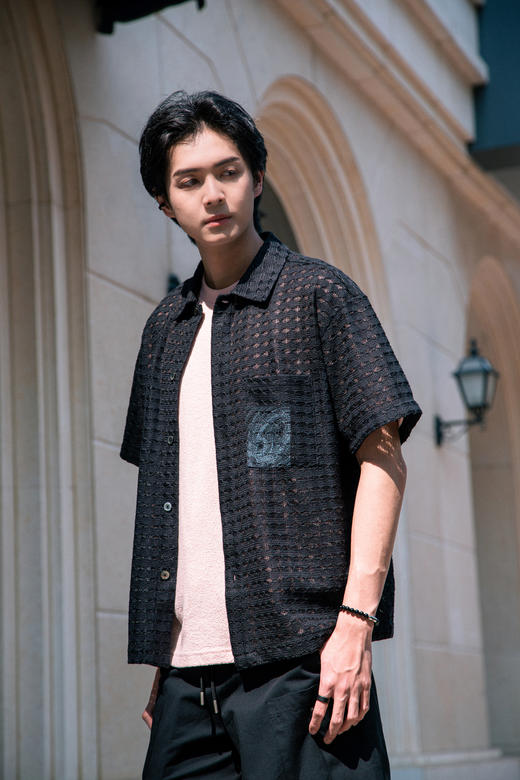 S525425426镂空针织衬衫外套 商品图2