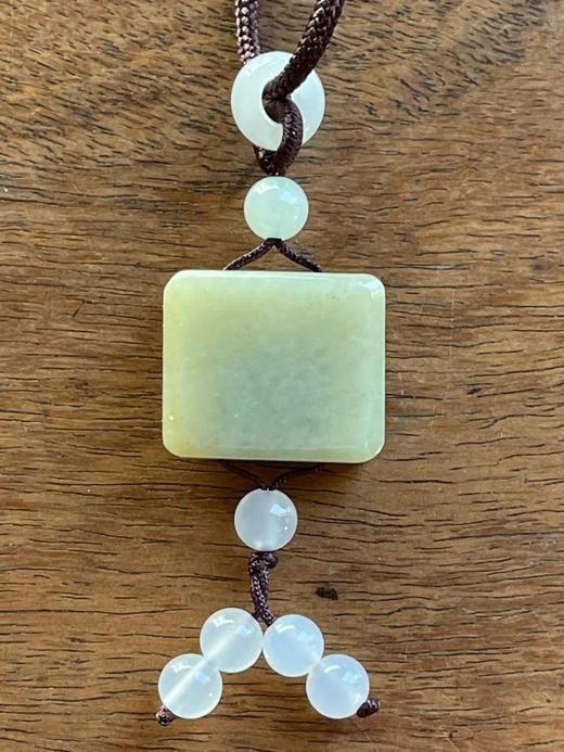 和田白玉雕饕餮纹方形吊坠牌，顺丰包邮 商品图11