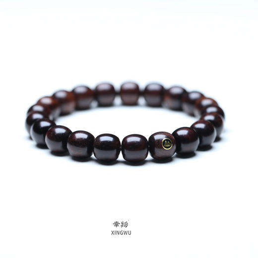 【青山特惠】9.5*10mm22颗沉水海黄紫油梨老料 数控精工老型桶珠 镶嵌24K金标 h9 商品图1