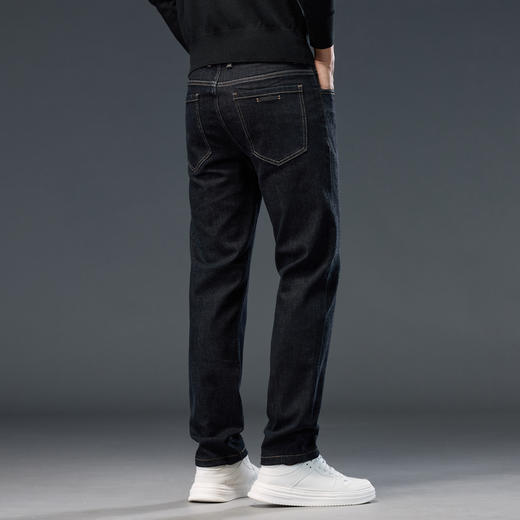 【含绵羊毛】圣得西男士直筒弹力牛仔裤2025春季新款百搭厚款长裤 商品图14
