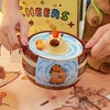 【小众高颜值，干饭神器！】卡皮巴拉泡面碗 大容量带盖陶瓷碗 学生干饭碗小众款 高颜值早餐燕麦-QQ 商品缩略图2
