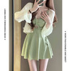 泳衣女2025新款夏连体显瘦保守裙式牛油果绿高级感性感泡温泉泳装 商品缩略图2