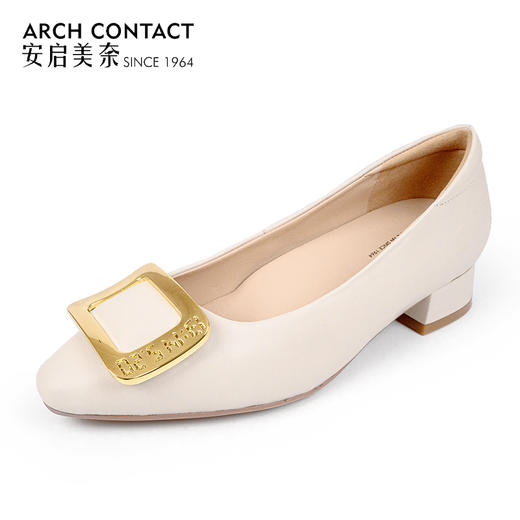 ARCHCONTACT安启美奈方头金属扣方根单鞋【52807】 商品图2