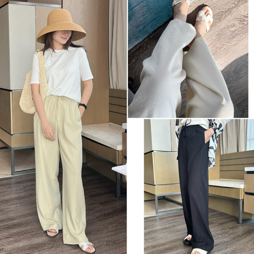 2507112   max三色天丝 直筒裤 商品图0