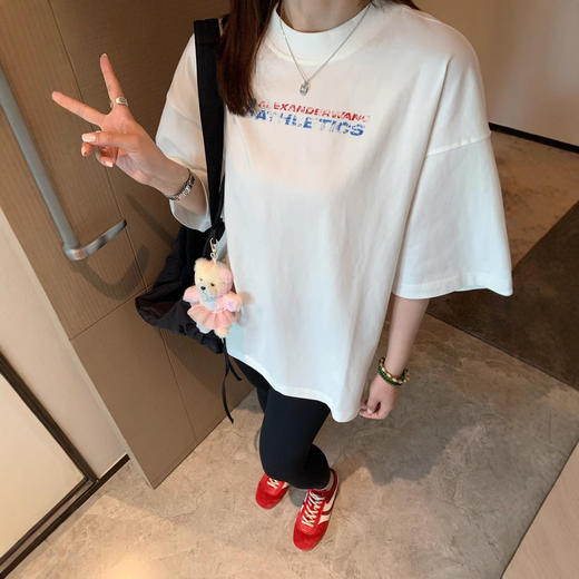 A*大王家！25SS重磅复古做旧徽标印花男女宽松短袖T恤！ 商品图3