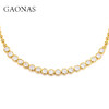 GAONAS  时尚贵气金色气泡链项链11483XGO 商品缩略图2