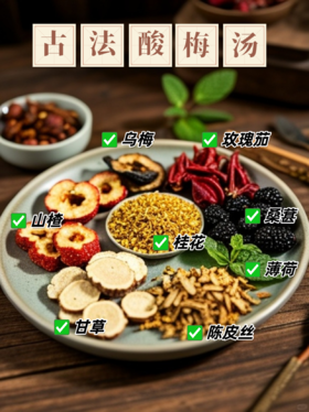 古法酸梅汤 5小包（1-2人份；约30g/包）（仅快递发货包邮）-花茶