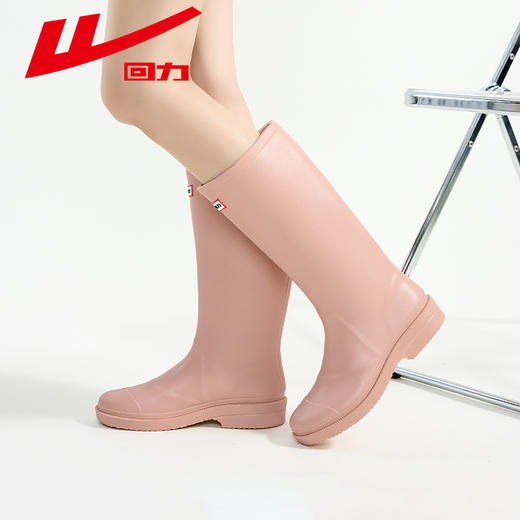 回力雨鞋女款雨靴成人时尚防水可爱户外高筒水靴中筒女生水鞋023中筒 商品图2