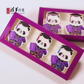 清华文创毕业熊猫橡皮套装列