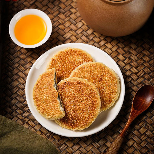【百年传承❗️湖北特产黄石港饼】地方特色，松酥甜润，香甜可口，麻香浓郁！7080麻香港饼薄脆饼干传统芝麻馅饼独立包装正宗糕点 商品图3