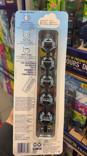 4瓶装FEBREZE汽车空气清新剂 去除空调霉味残留烟味新车异味  8ml 温哥华直邮 商品图1