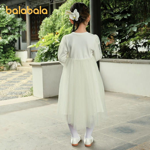 巴拉巴拉童装女童连衣裙儿童裙子春秋宝宝公主裙甜美网纱裙新中式 商品图2