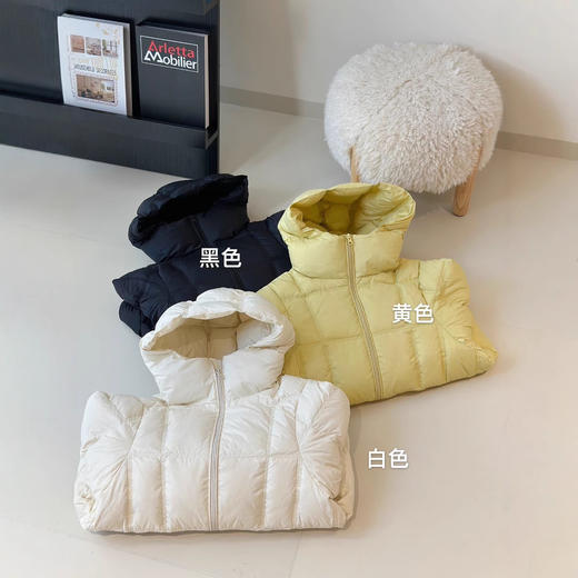 反季清仓！韩版2025冬季新款连帽羽绒服女加厚云朵时尚方格轻薄90白鸭绒外套 商品图3