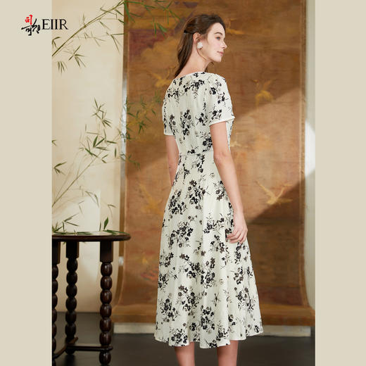 司歌碎花短袖收腰连衣裙A911149X 商品图3