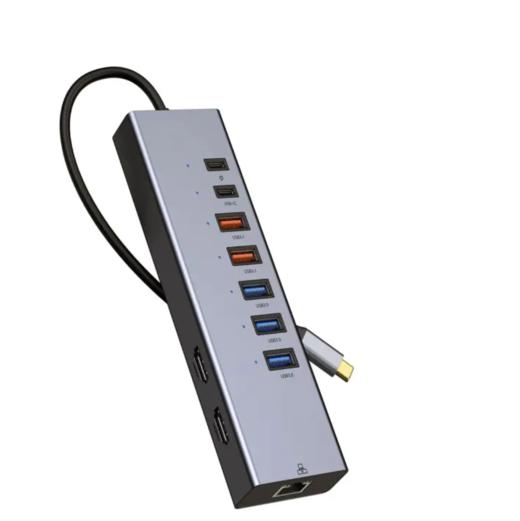 MOKIN 10/9合1铝合金Type-C拓展坞 PD100W供电接口 RJ45千兆网口 商品图2