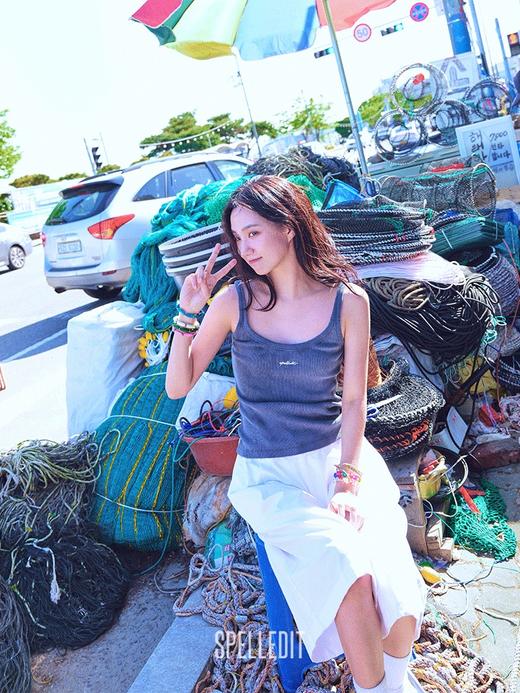 SPELLEDIT2025夏季新品复古刺绣背心韩系简约棉质吊带无袖上衣女 商品图3