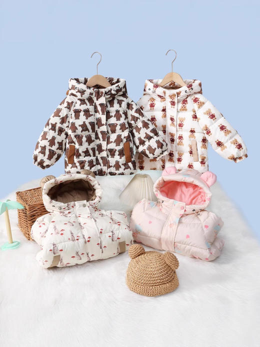 【53.9带走棉服！】俊淳反季棉衣儿童秋冬夹克男女宝宝加厚棉服加绒棉袄 商品图1