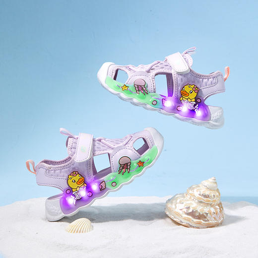 B.Duck小黄鸭童鞋夏季儿童凉鞋24-30 BY2583902 商品图3