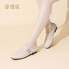 信诺真皮妈妈鞋子2025新款夏季舒适软底一字带单鞋法式玛丽珍鞋女5Q1629-17 商品缩略图3