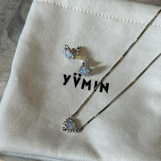 纯元YVMI*N尤目甜食系列欧泊纯银锁骨项链耳钉070306 商品图3