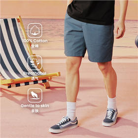 佐丹奴男装SS25商场同款【100%棉】松紧腰抽绳休闲短裤01105208